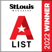 A badge for the 2022 St. Louis A-List awards winner