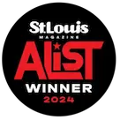 A badge for the 2024 St. Louis A-List awards winner.